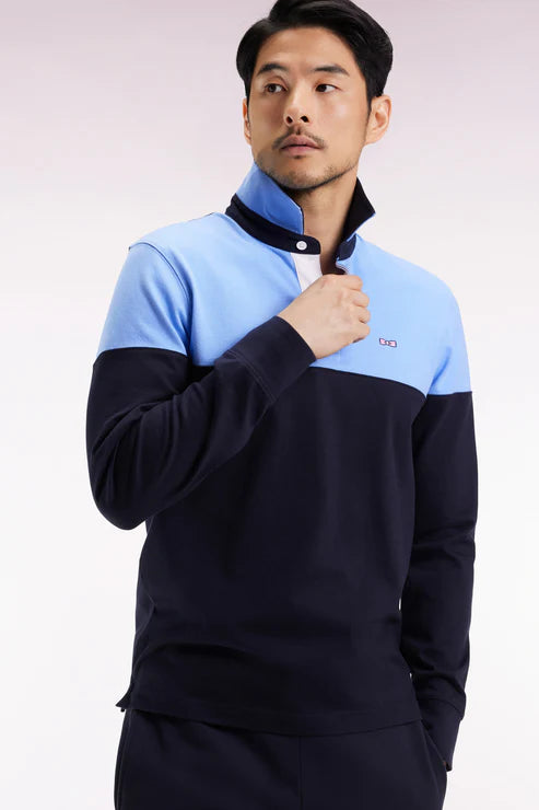 polo-eden-park-manches-longues-homme-bleu-face-zoom