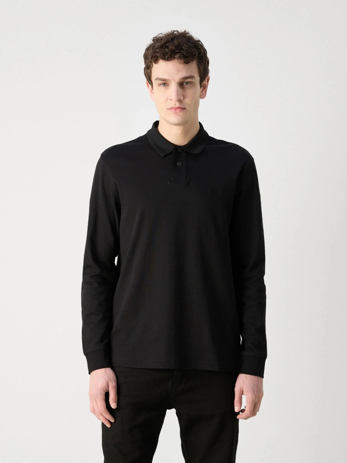 polo-manches-longues-boss-noir-homme-zoom
