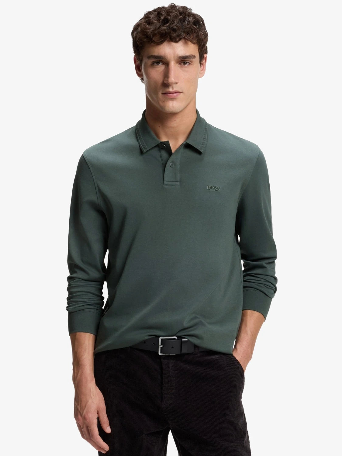 polo-manches-longues-boss-vert-homme-PU4N8C8V-face