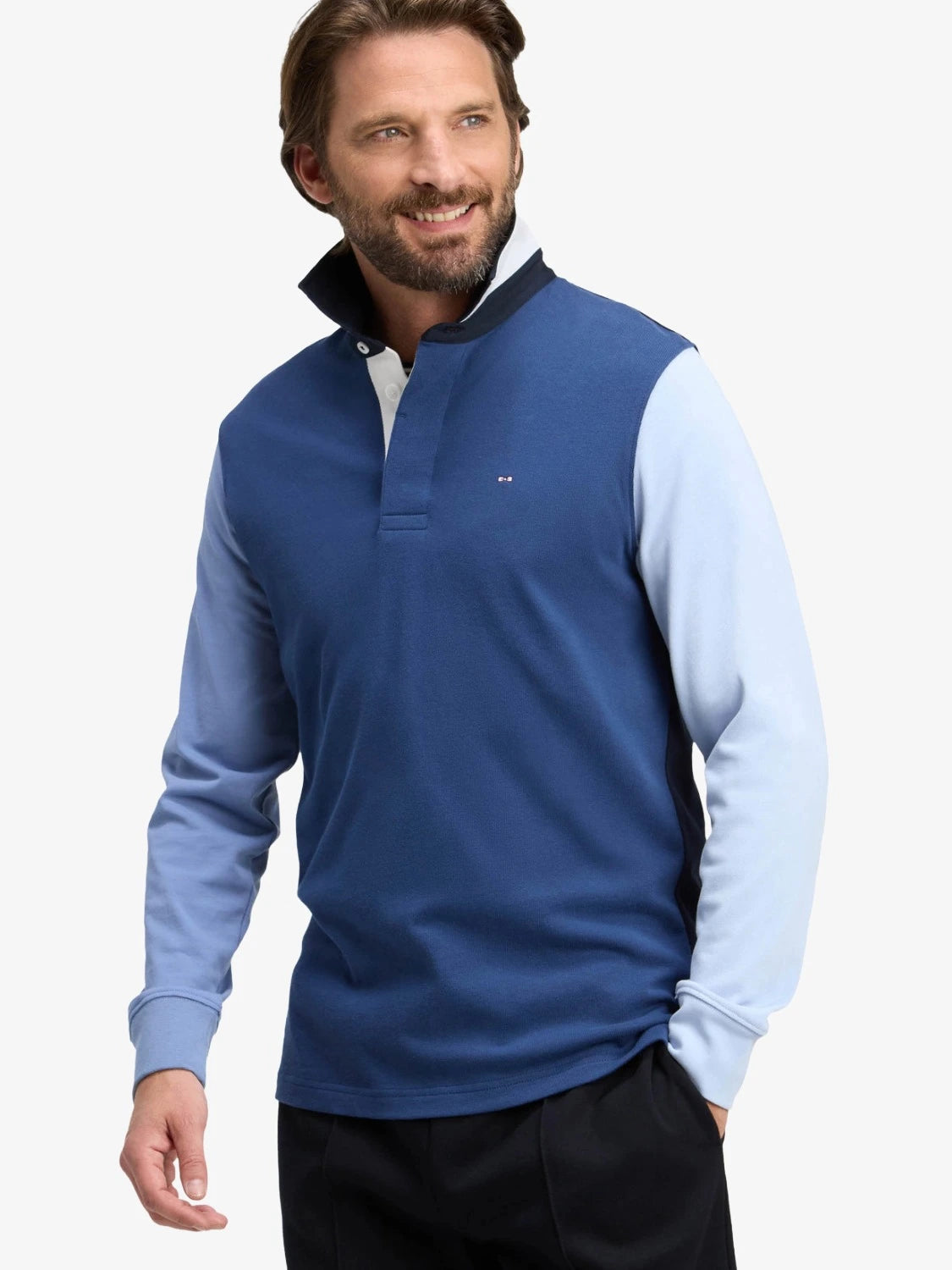 polo-manches-longues-eden-park-bleu-homme-H26MAIML0013BLF7-face