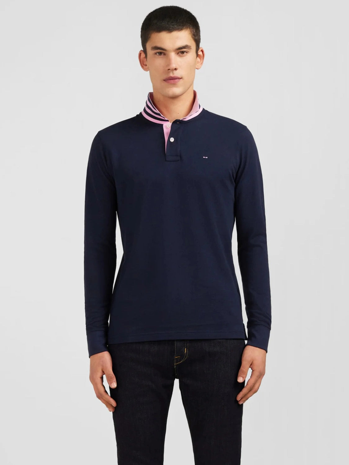 polo-manches-longues-eden-park-marine-face