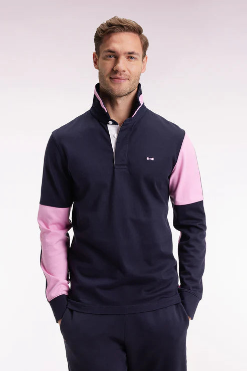 polo-manches-longues-eden-park-marine-homme-face