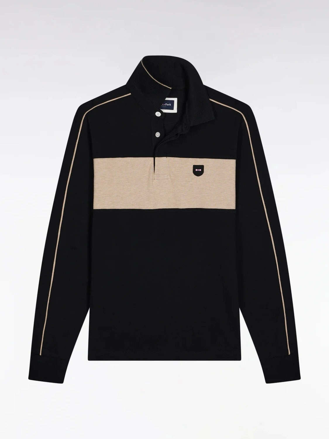polo-manches-longues-eden-park-noir-homme-a-plat