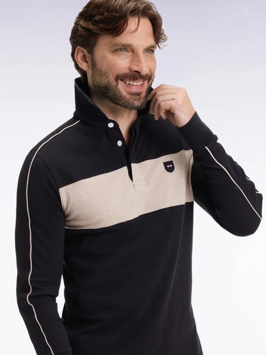 polo-manches-longues-eden-park-noir-homme-face