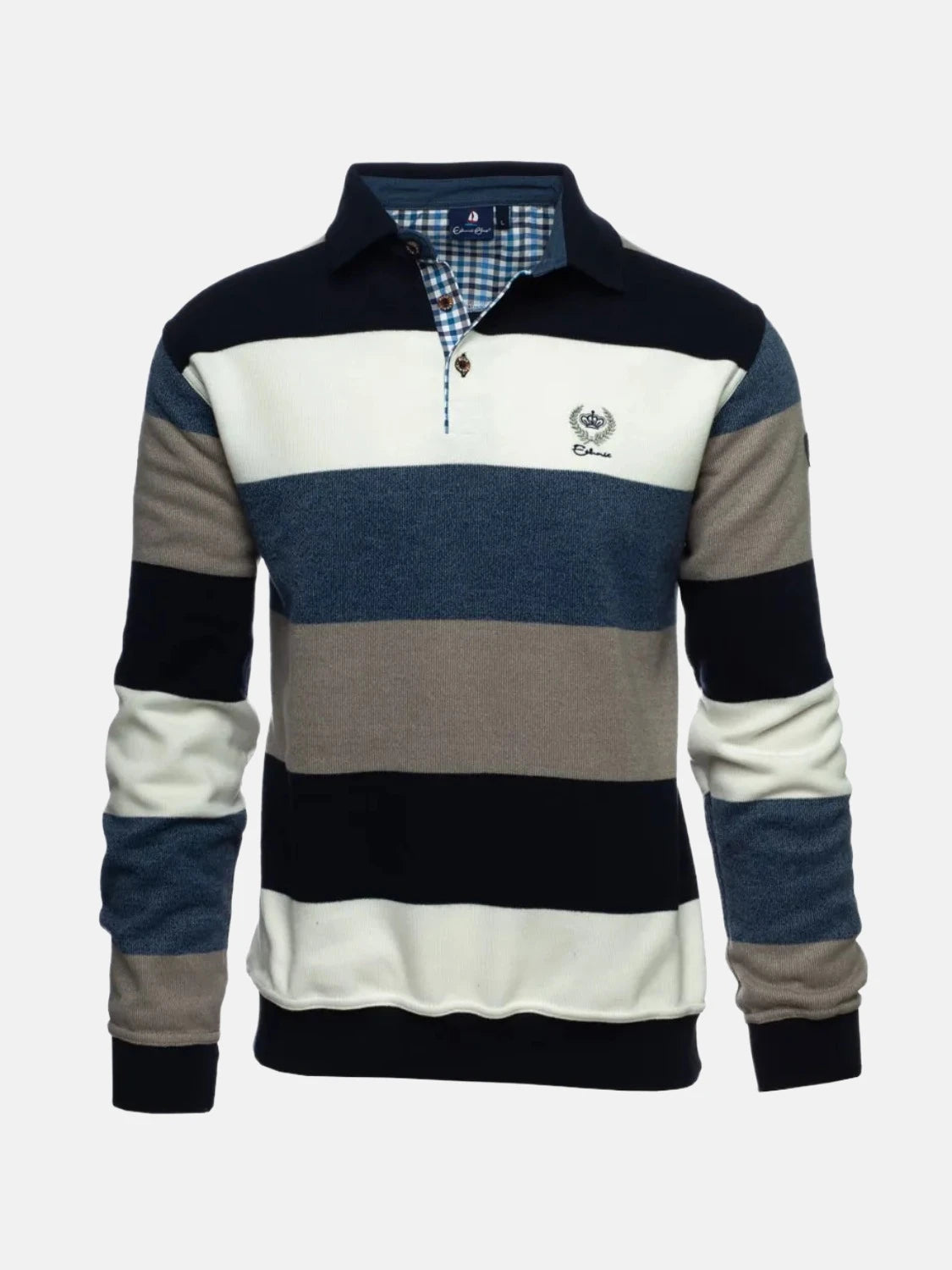polo-manches-longues-ethnic-blue-9029p