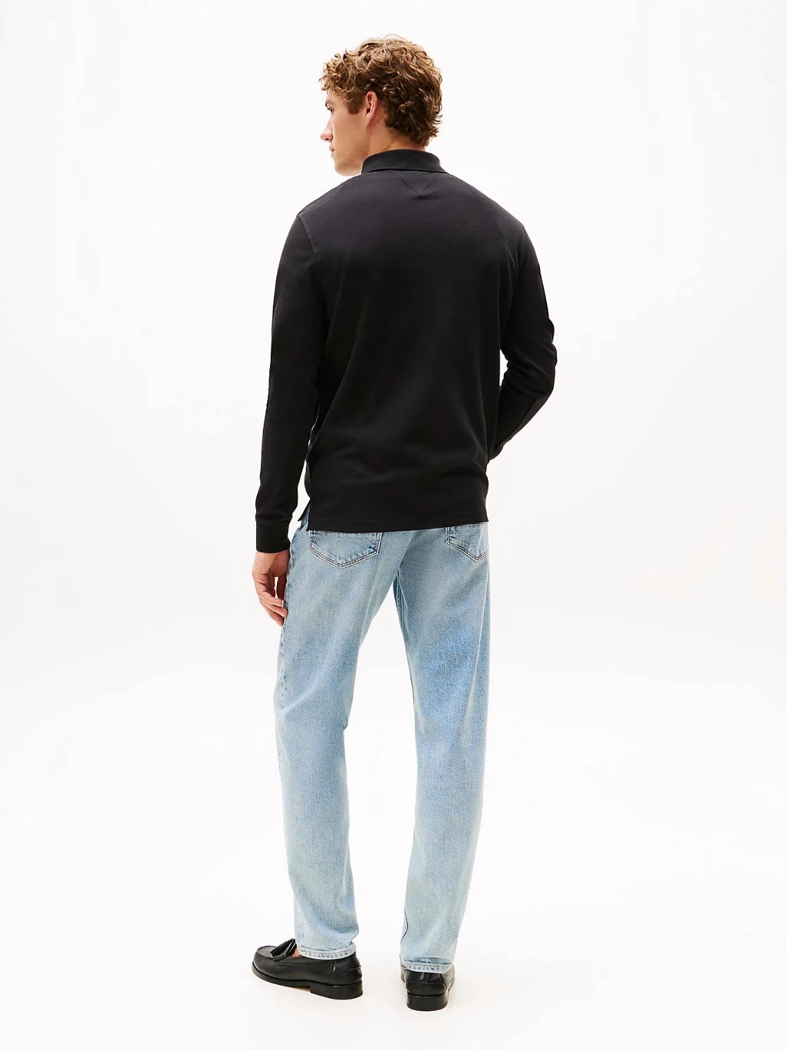 polo-manches-longues-tommy-hilfoger-noir-dos