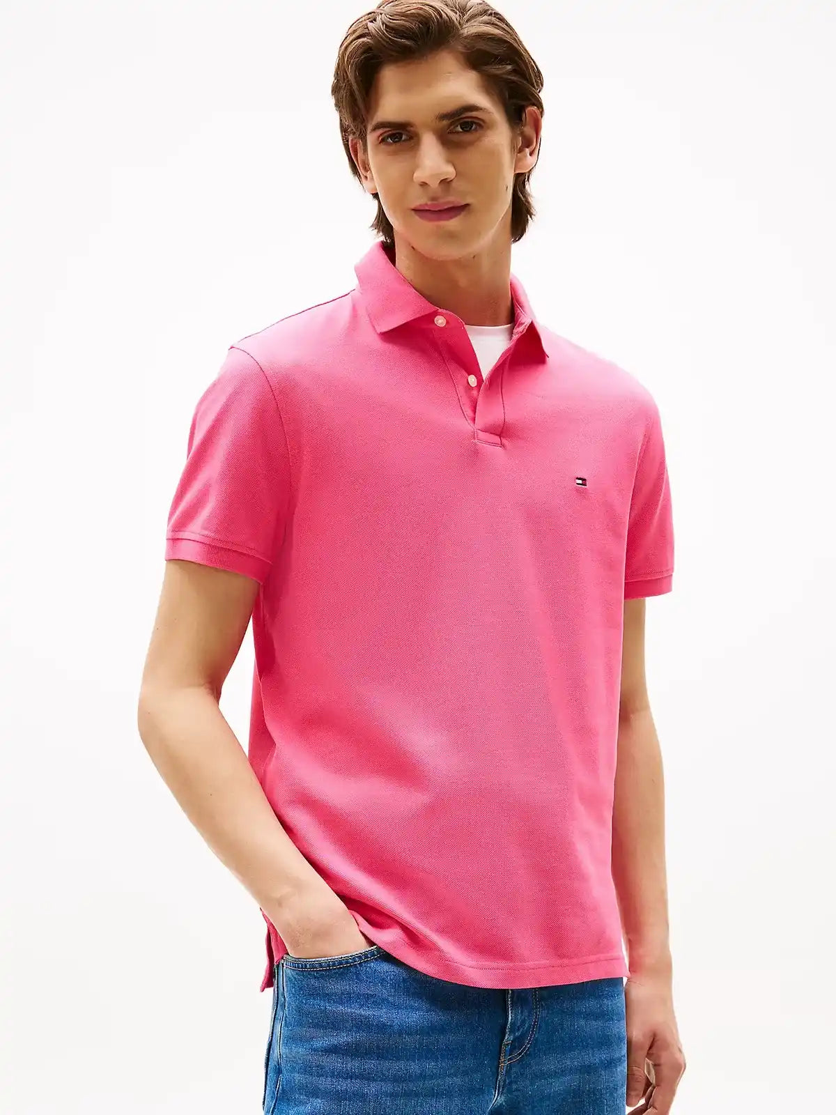 polo-tommy-hilfiger--homme-rose-face