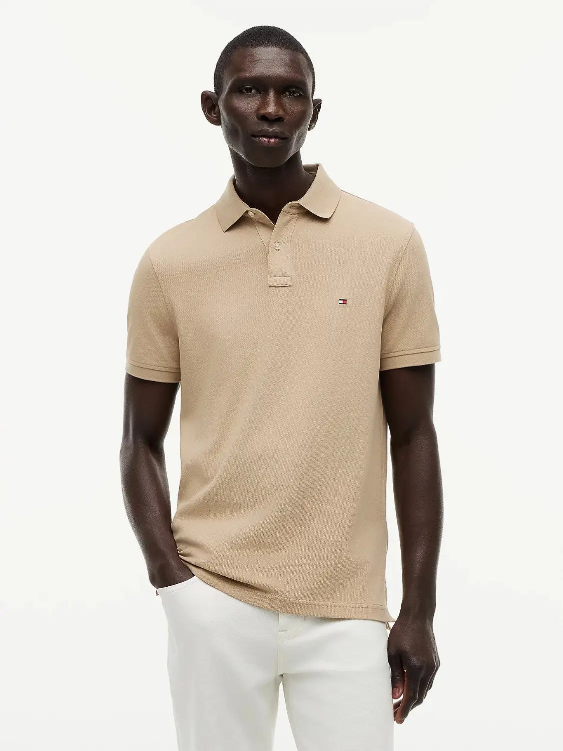 polo-tommy-hilfiger-beige-homme-MW0MW17770AEG-face
