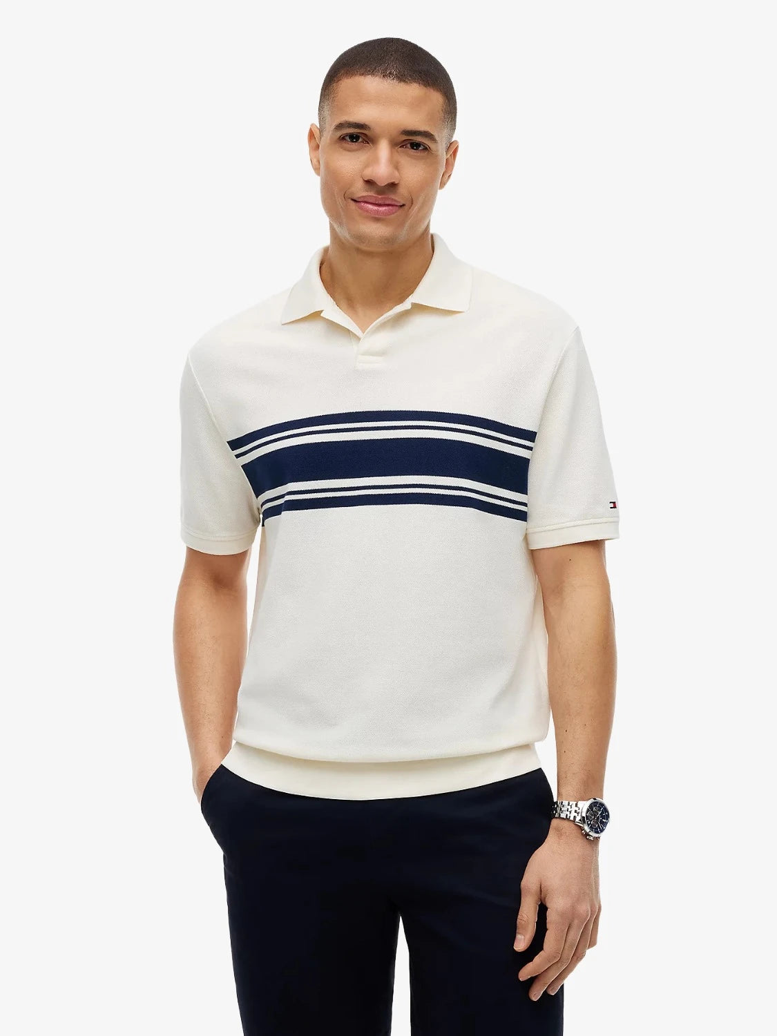 polo-tommy-hilfiger-beige-homme-MW0MW43291Z00-face