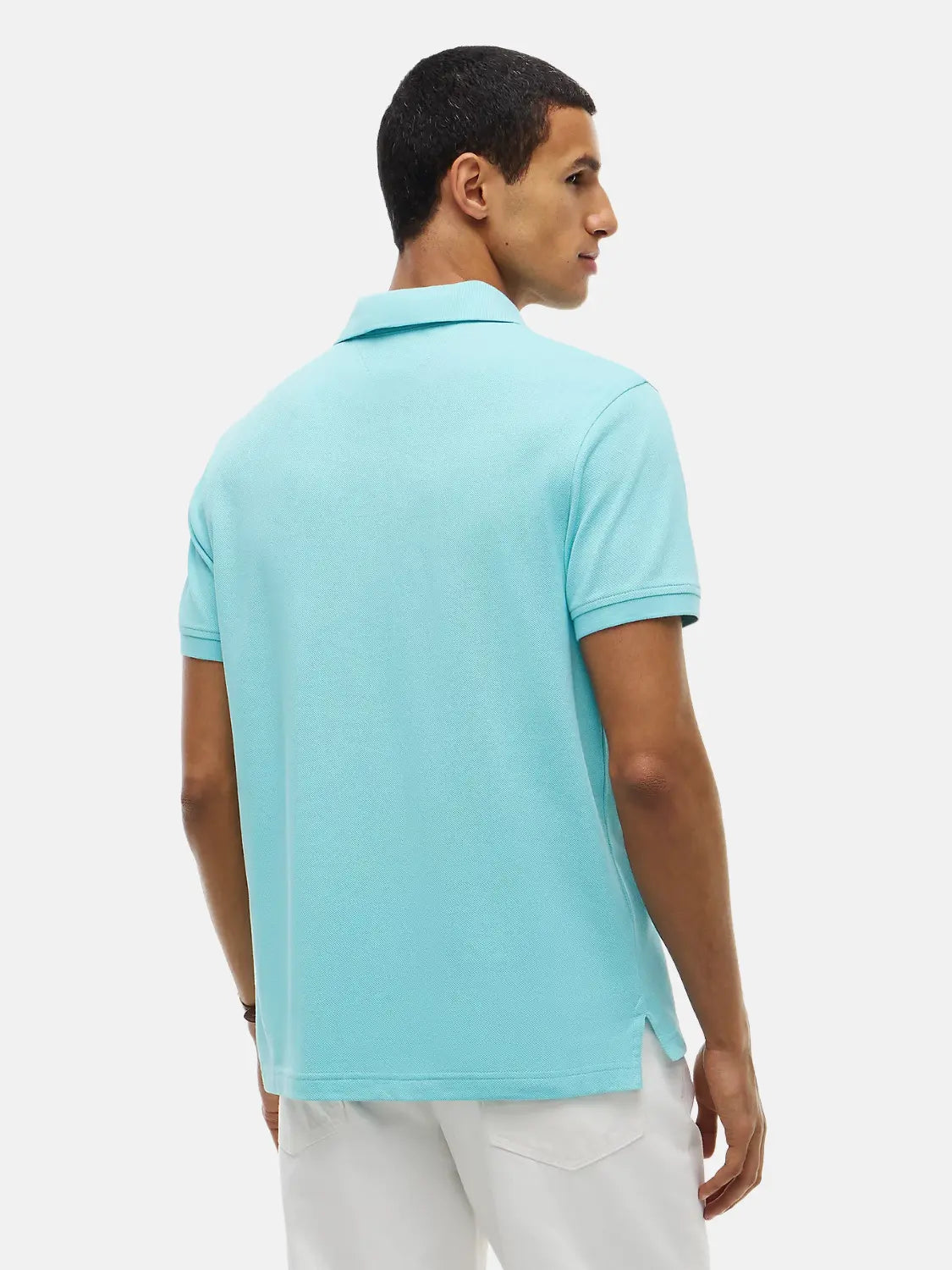 polo-tommy-hilfiger-bleu-en-coton-dos