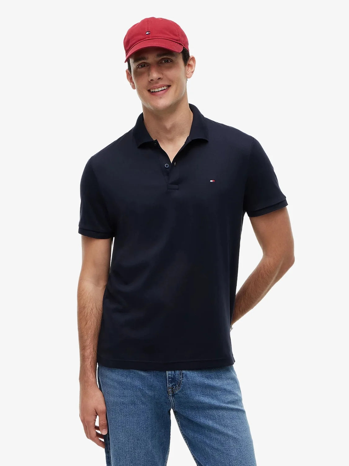polo-tommy-hilfiger-marine-homme-MW0MW35585DW5-face