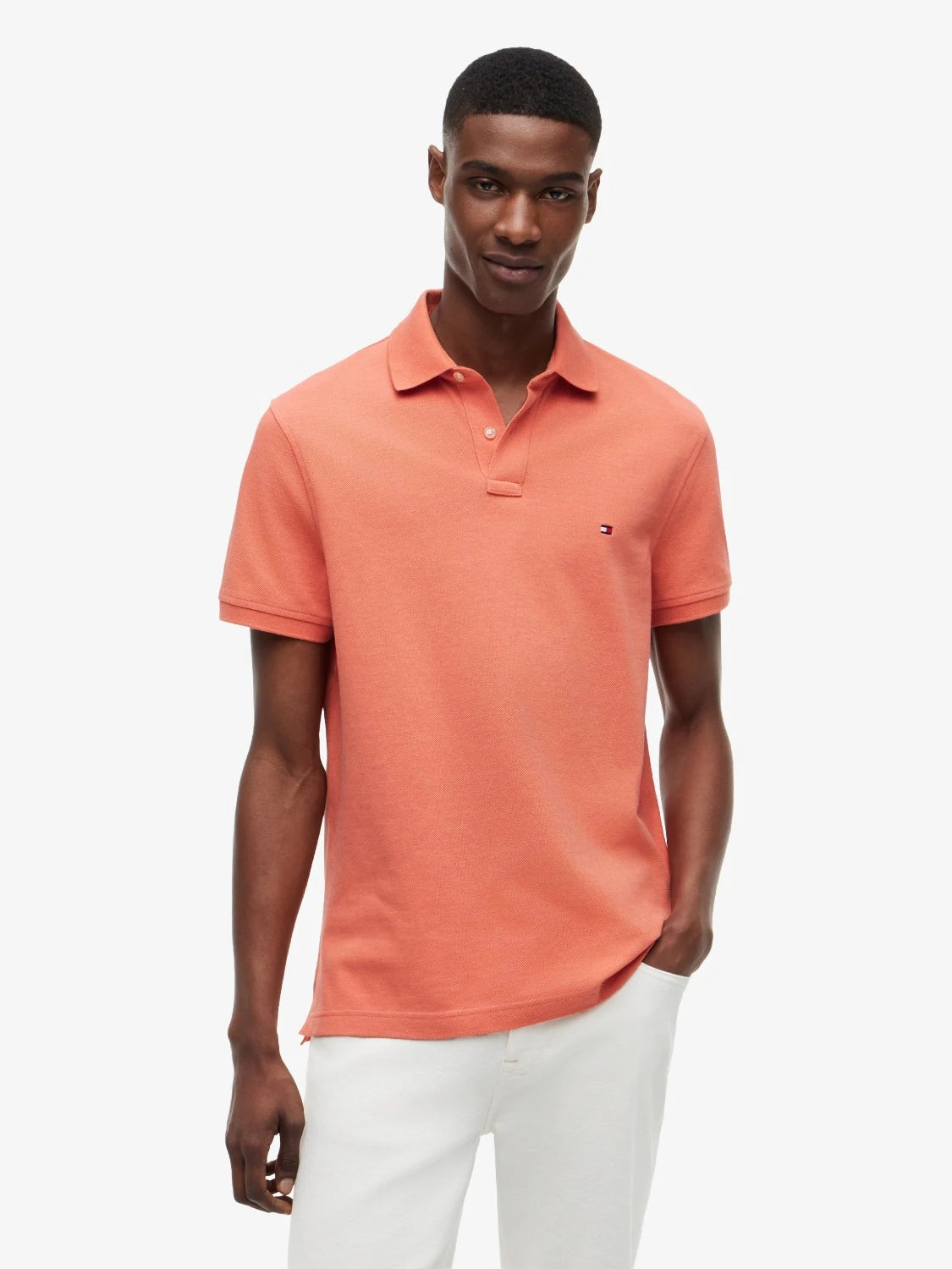polo-tommy-hilfiger-orange-homme-MW0MW17770S0M-face