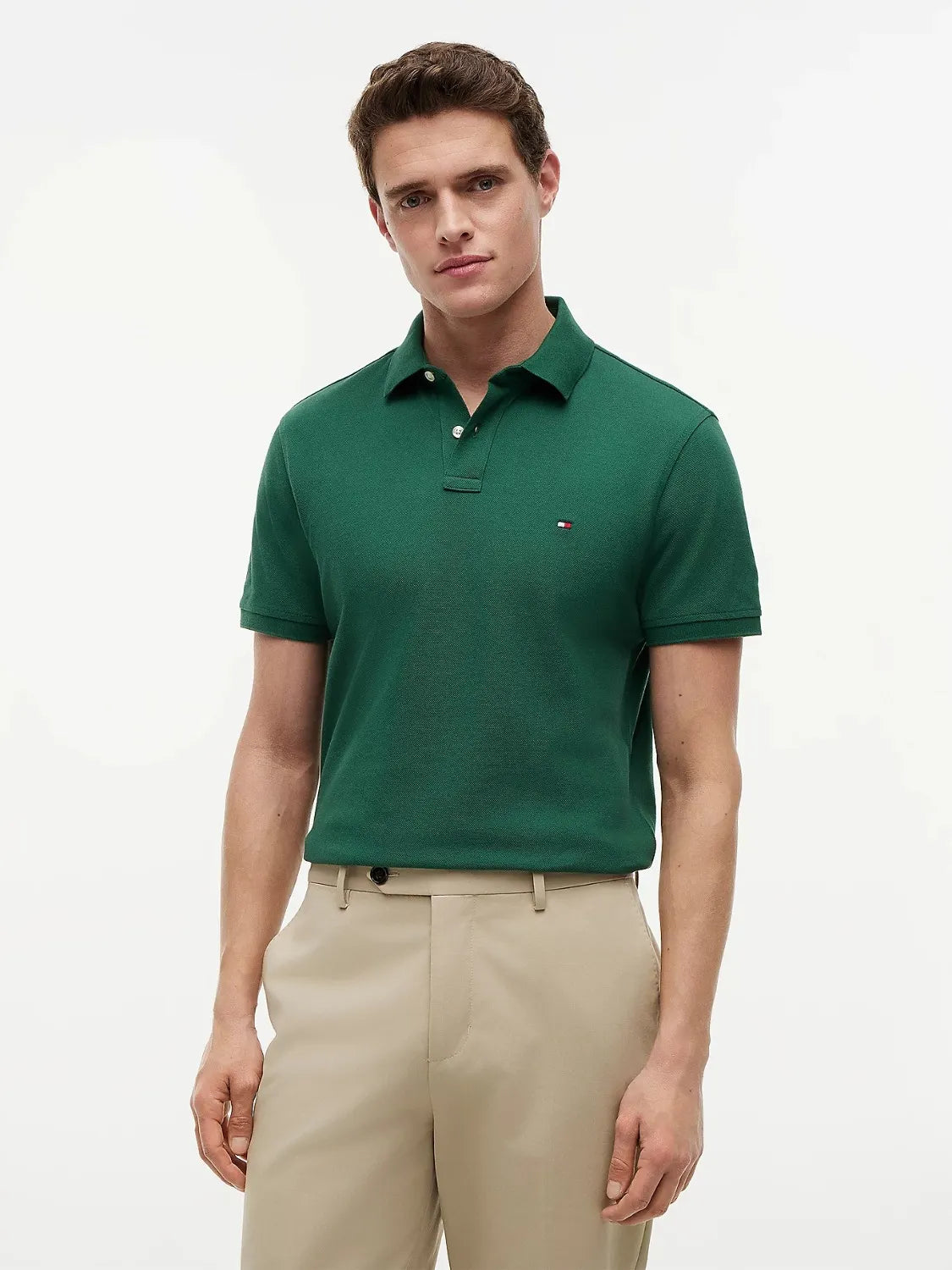 polo-tommy-hilfiger-vert-homme-MW0MW17770L2N-face