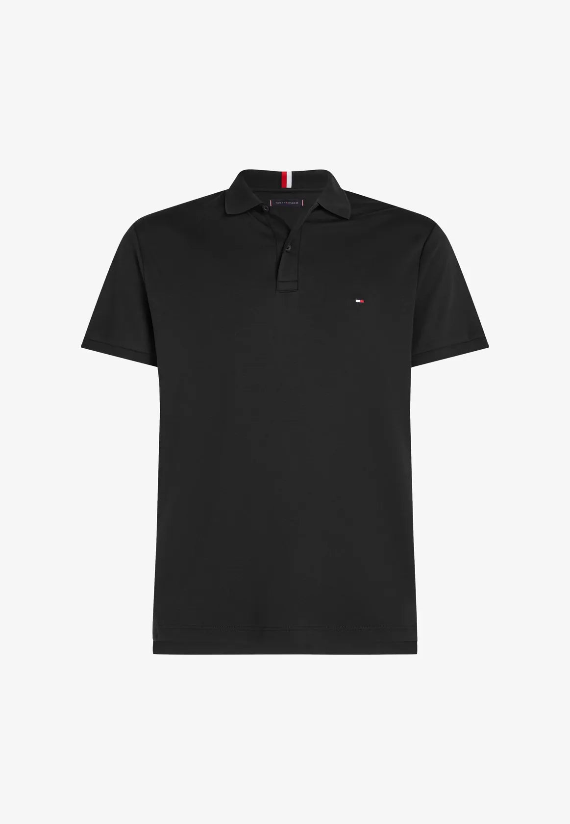 polo-tommyhilfiger-homme-noir-a-plat