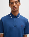 Polo BOSS bleu homme | Georgespaul                 