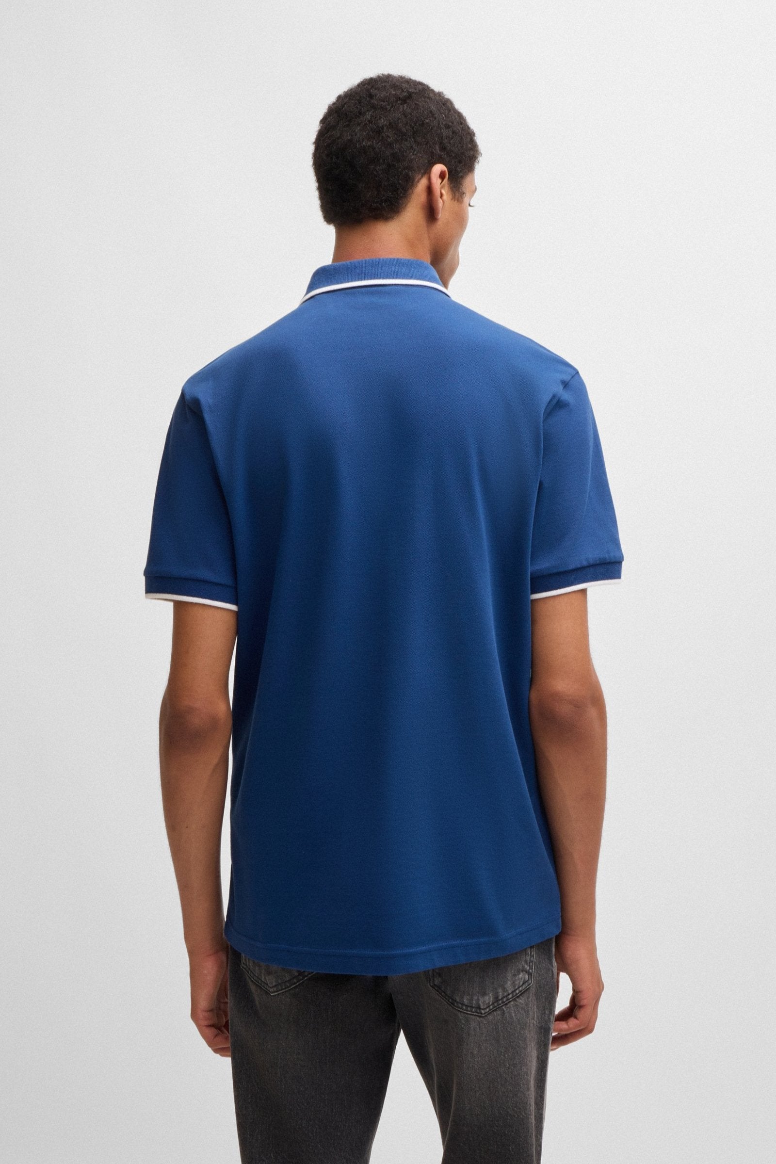 Polo BOSS bleu homme | Georgespaul                 