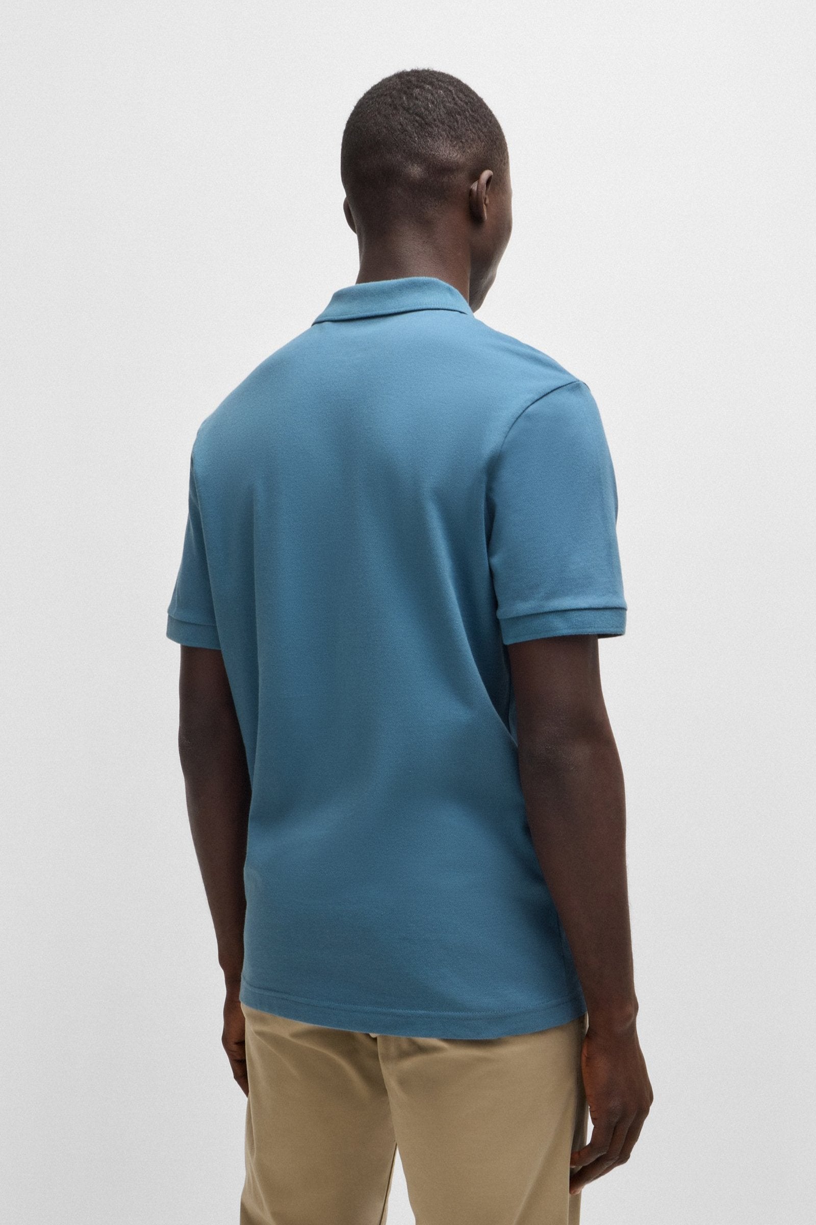 Polo BOSS bleu homme | Georgespaul                 