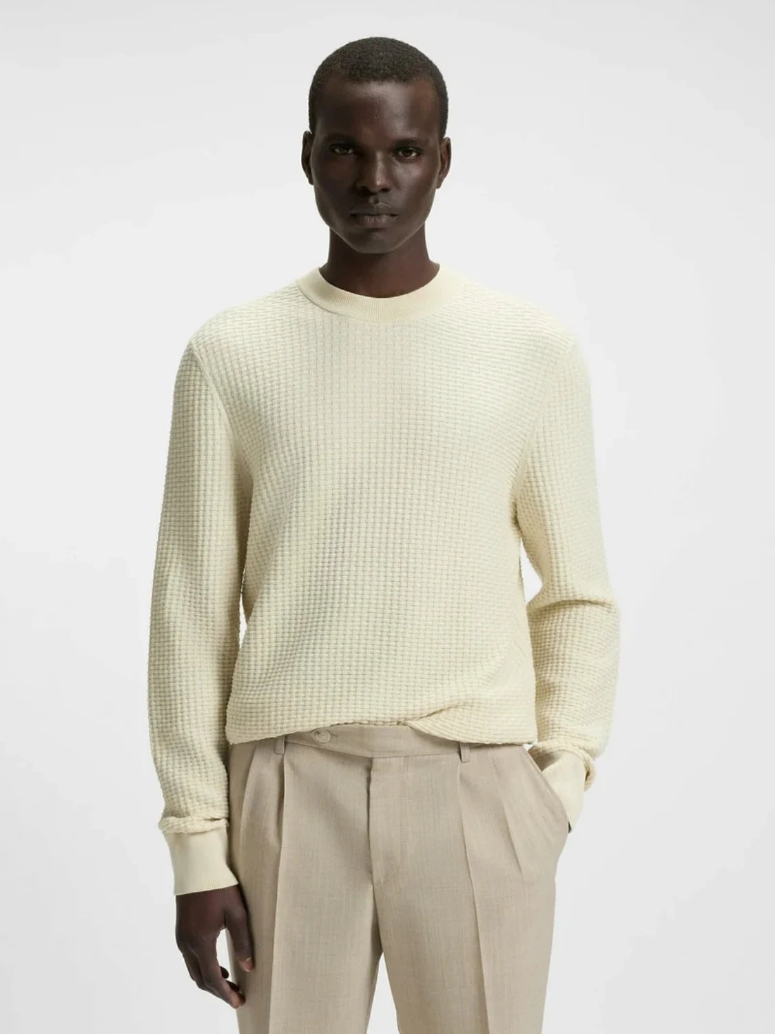 pull-boss-beige-homme-face