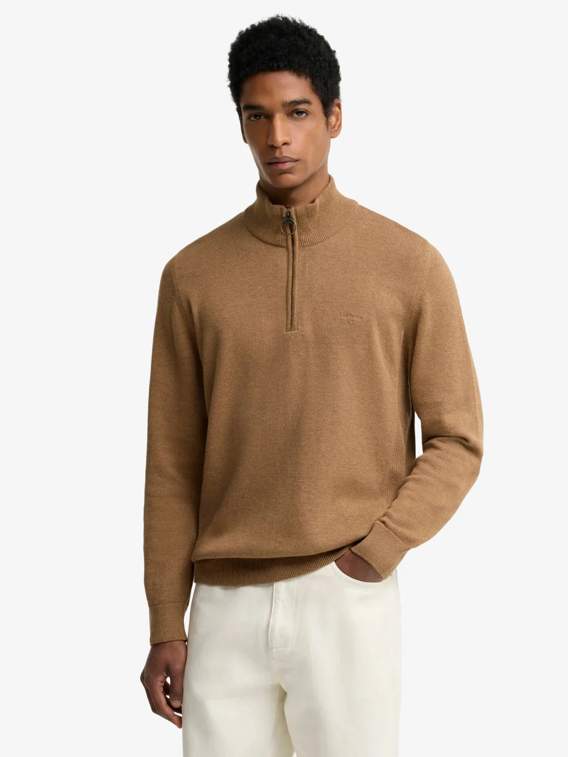 pull-camionneur-barbour-beige-homme-MKN1074SN31-face