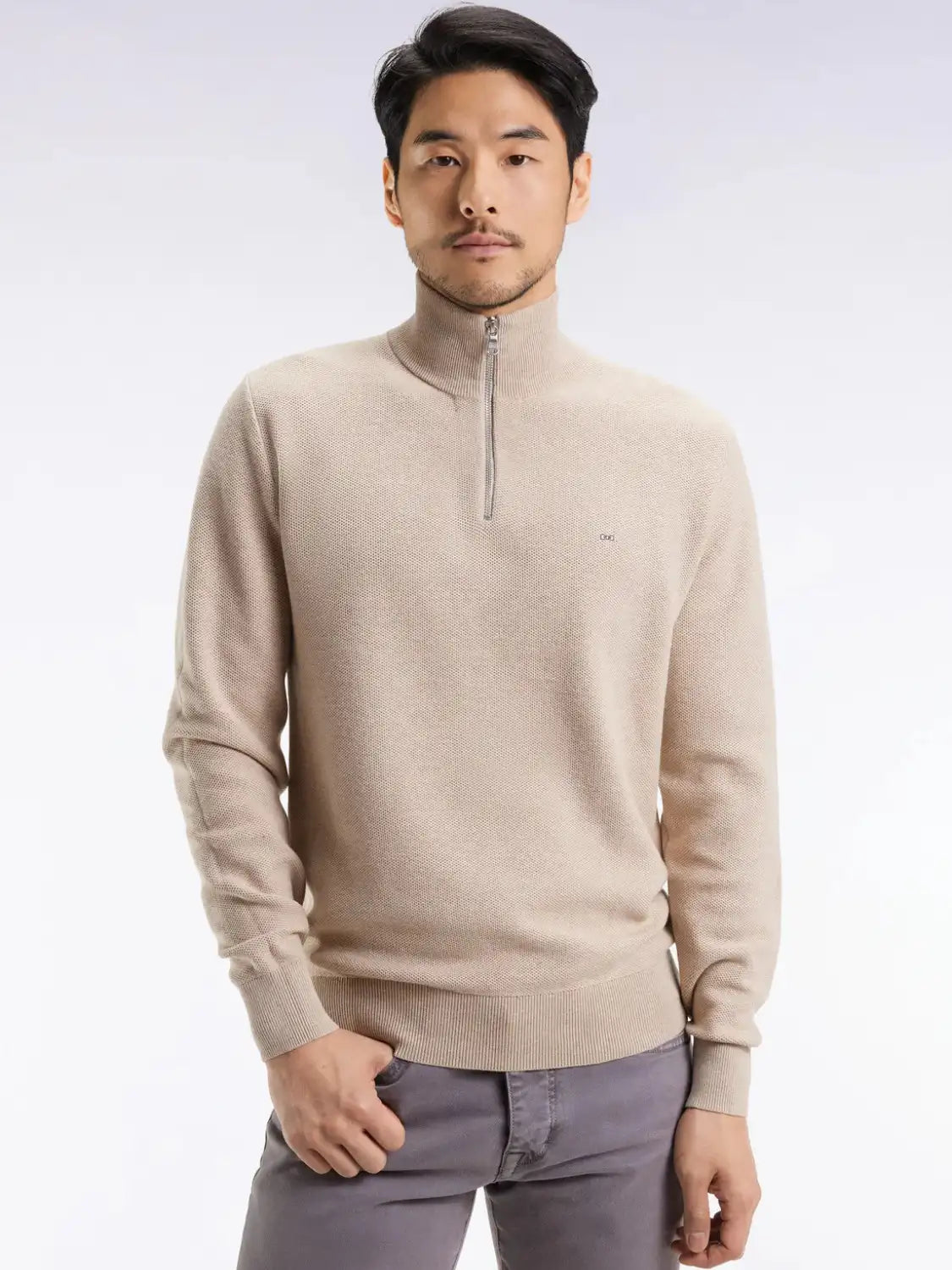 pull-camionneur-eden-park-beige-homme-face