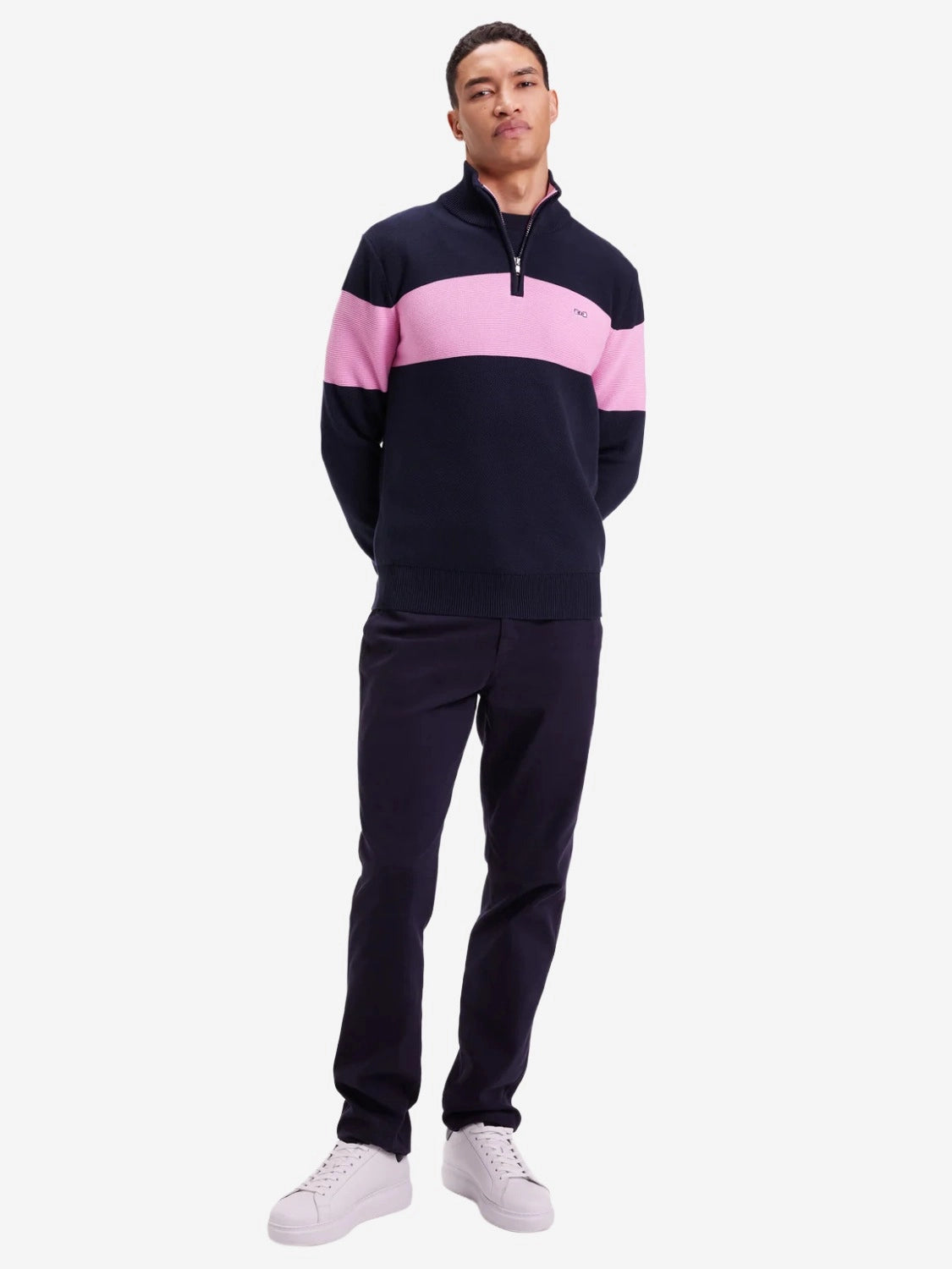 pull-camionneur-eden-park-rose-homme-porte