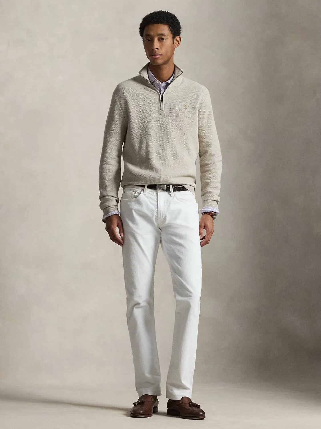 pull-camionneur-ralph-lauren-beige-homme-710B18060003-porte