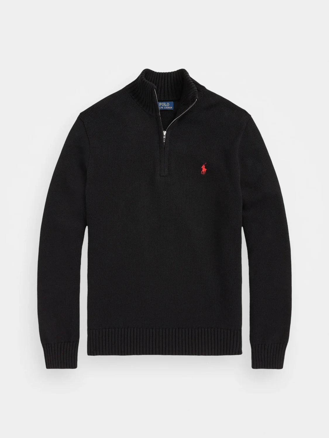 pull-camionneur-ralph-lauren-homme-noir-a-plat