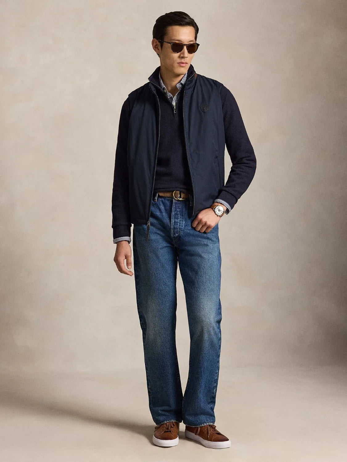 pull-camionneur-ralph-lauren-marine-homme-710B18060004-porte