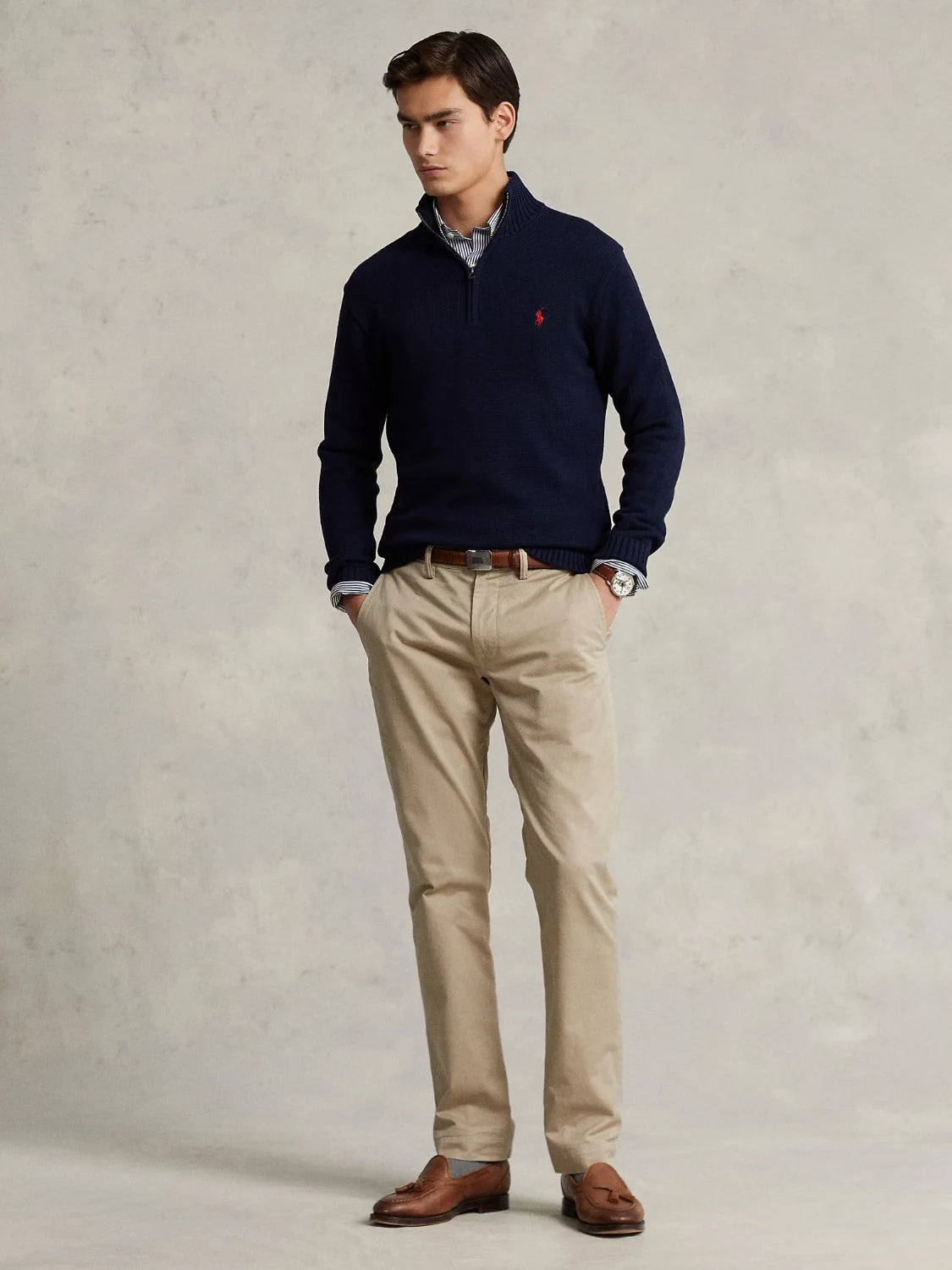 pull-camionneur-ralph-lauren-marine-homme-porte