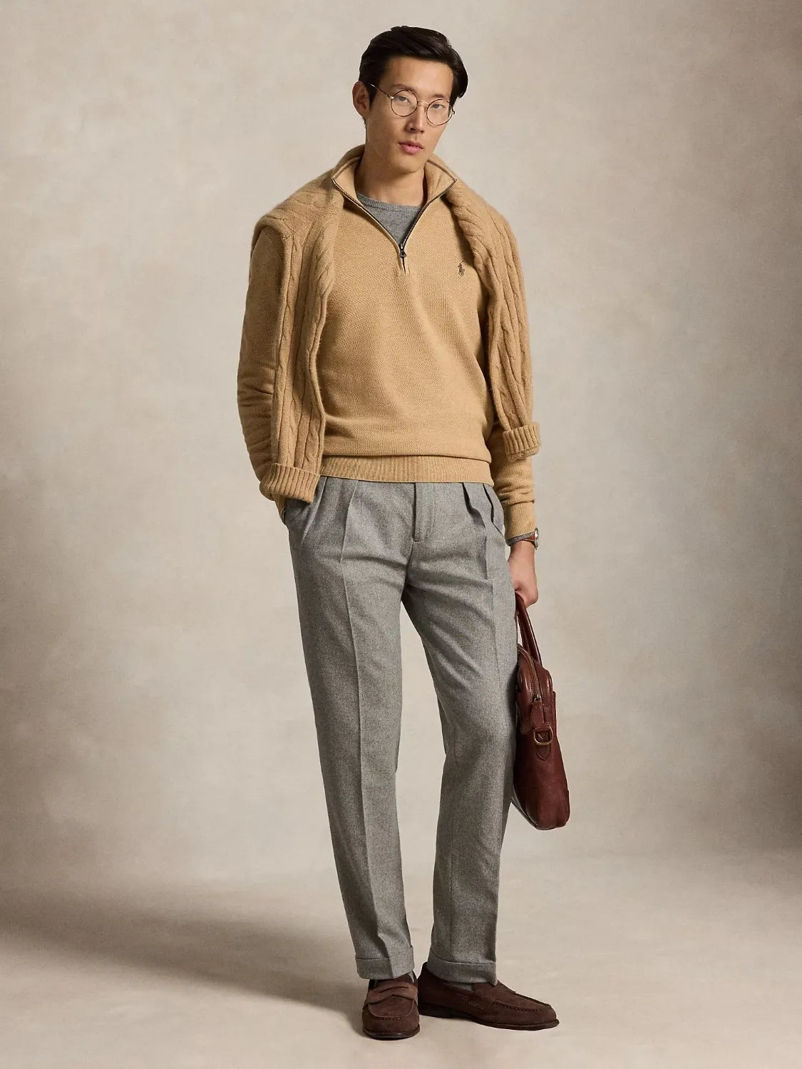 pull-camionneur-ralph-lauren-marron-homme-710B18060007-porte