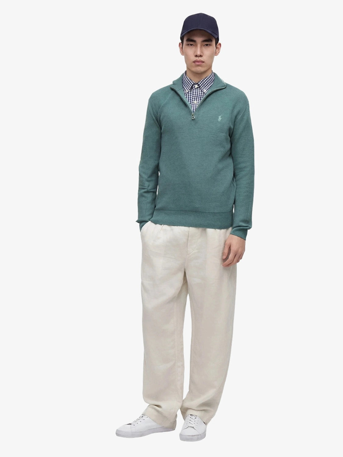 pull-camionneur-ralph-lauren-vert-homme-710B18060015-porte