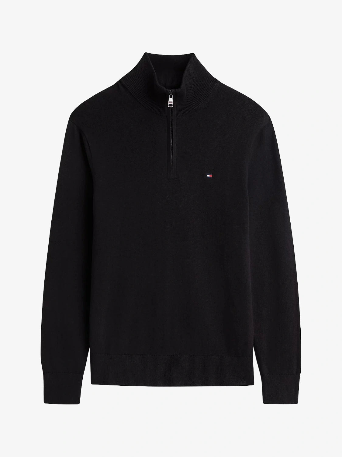 pull-camionneur-tommy-hilfiger-noir-MW0MW28049BDS-a-plat