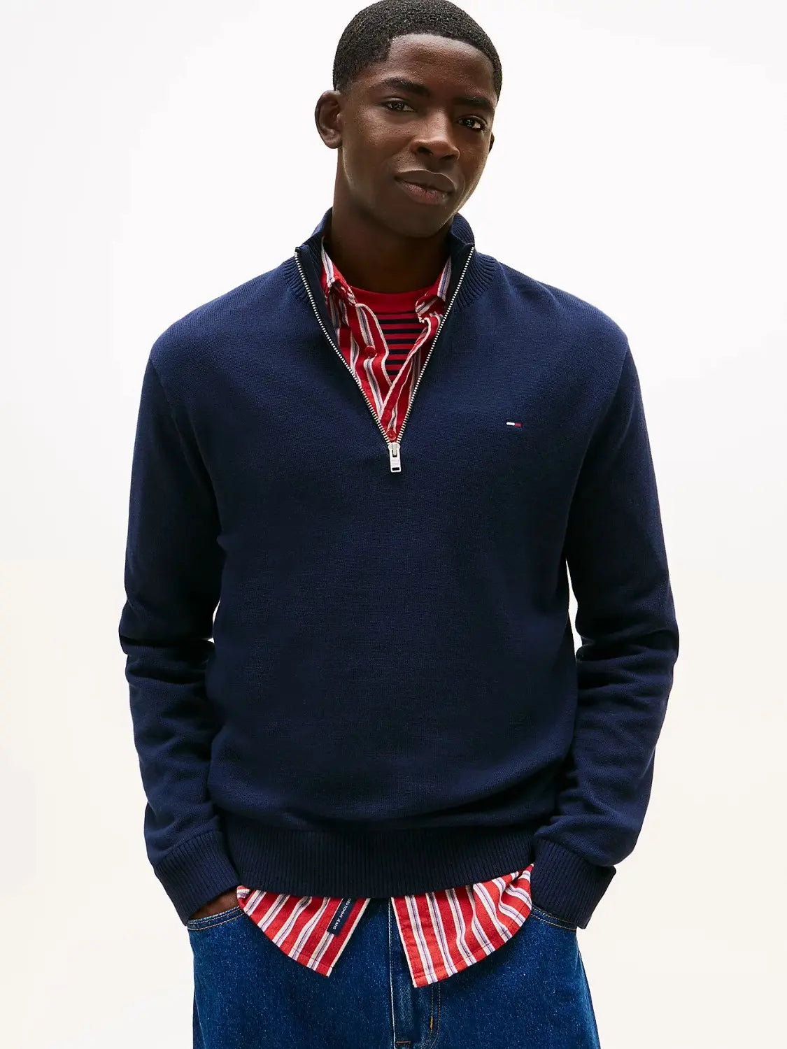 pull-camionneur-tommy-jeans-homme-marine-face