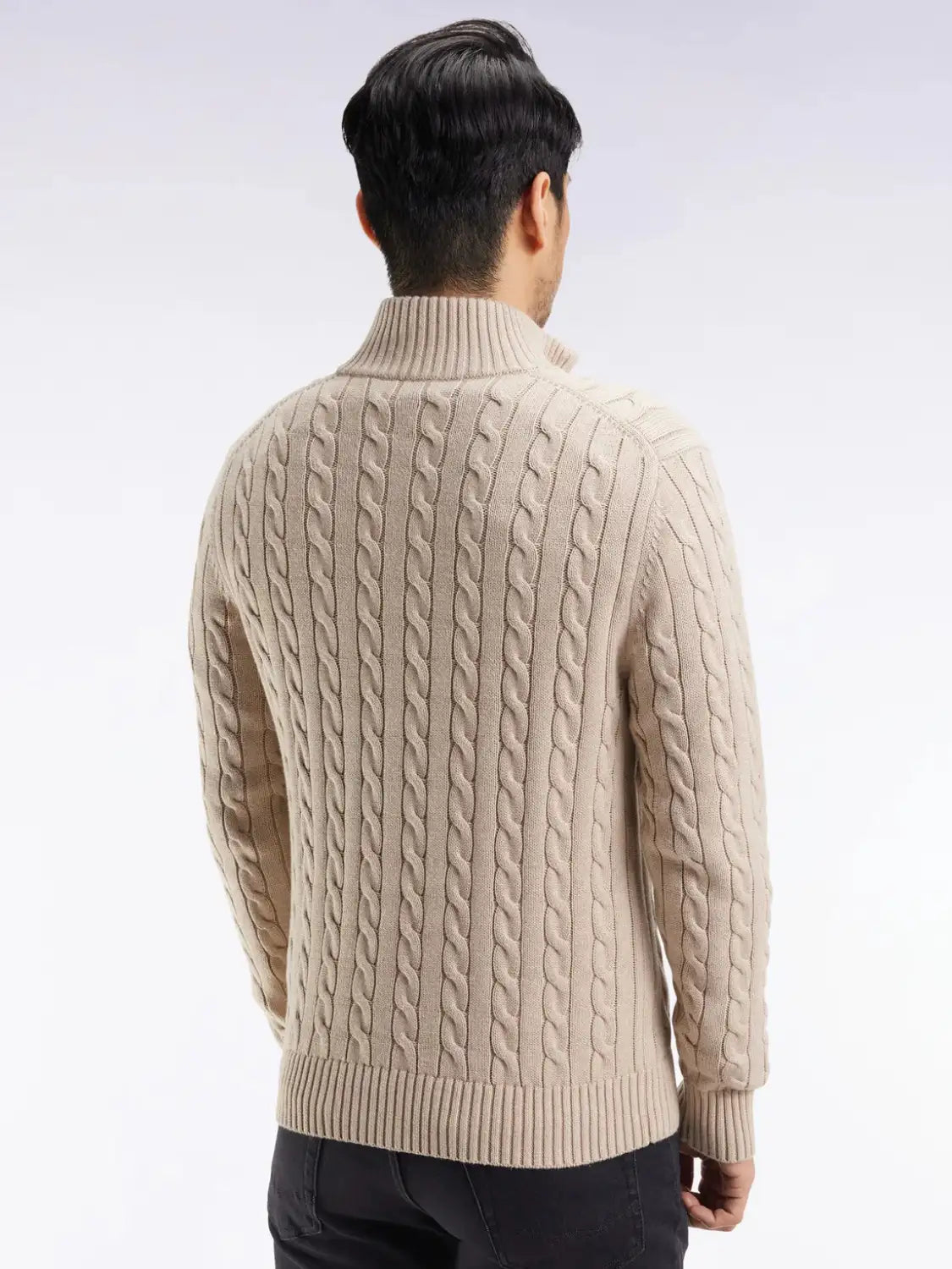 pull-camionneur-torsade-eden-park-beige-homme-dos