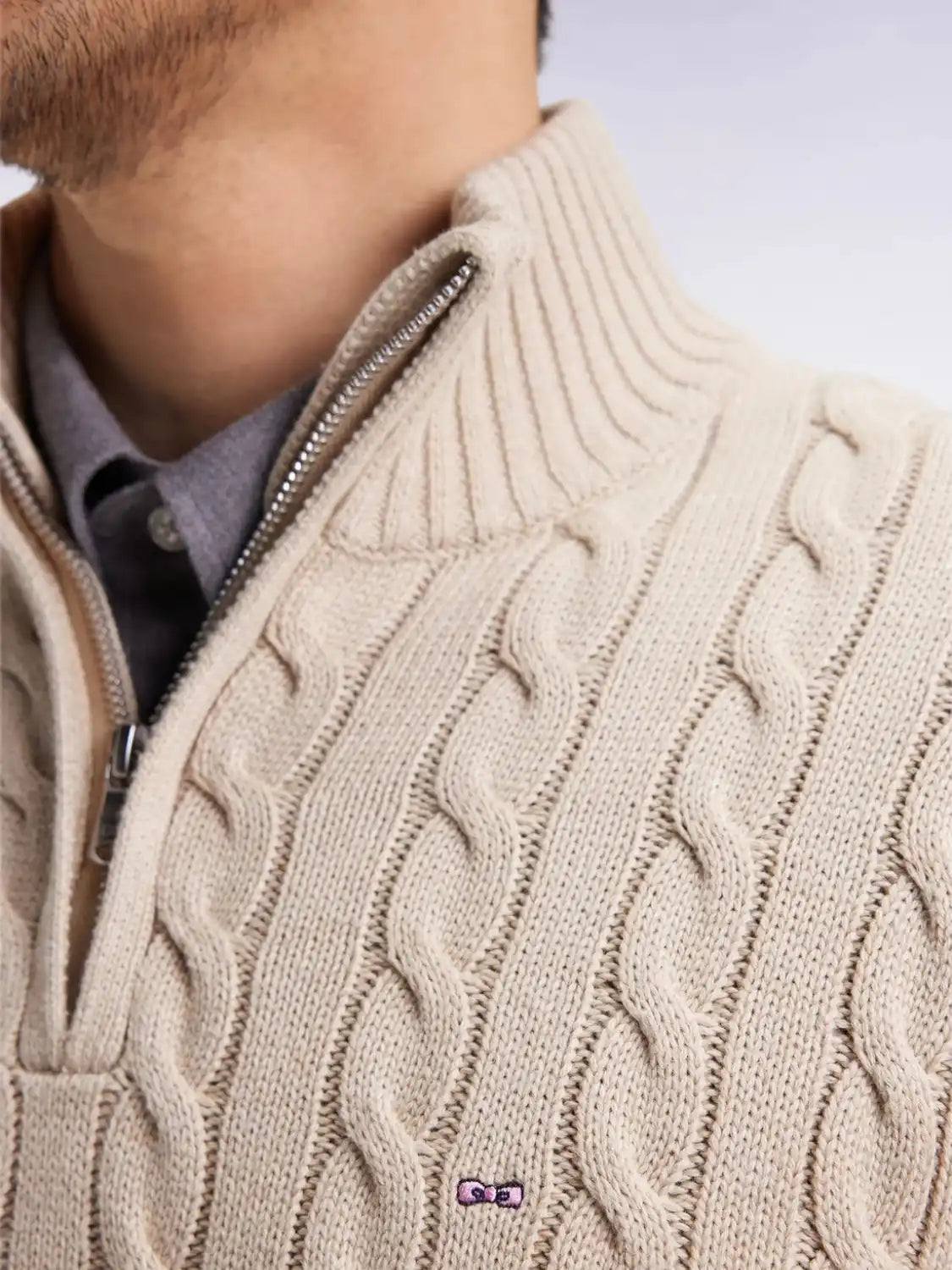 pull-camionneur-torsade-eden-park-beige-homme-zoom-col