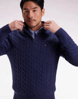 pull-camionneur-torsade-eden-park-marine-homme-face