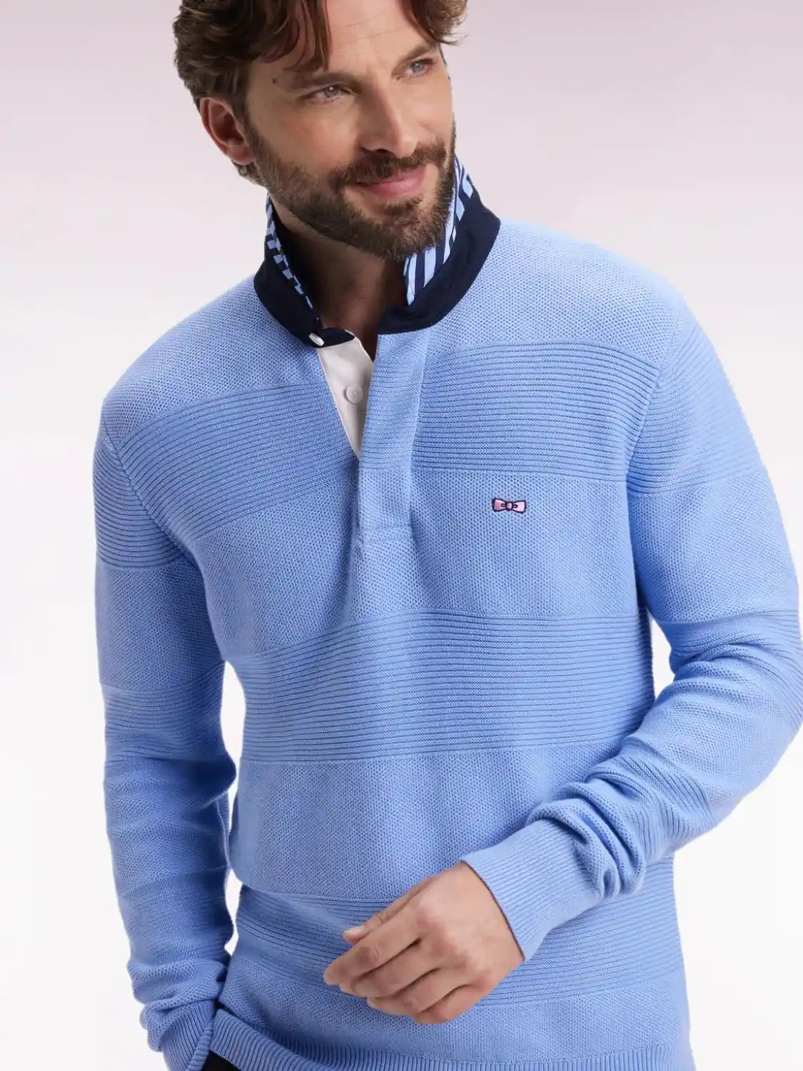 pull-col-polo-eden-park-bleu-homme-face-zoom