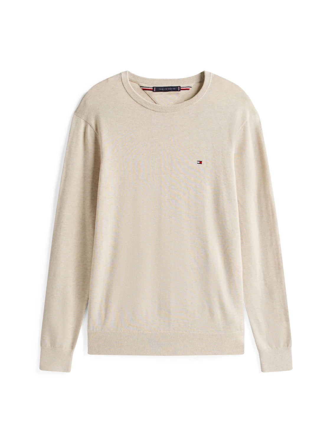 pull-tommy-hilfiger-beige-homme-a-plat