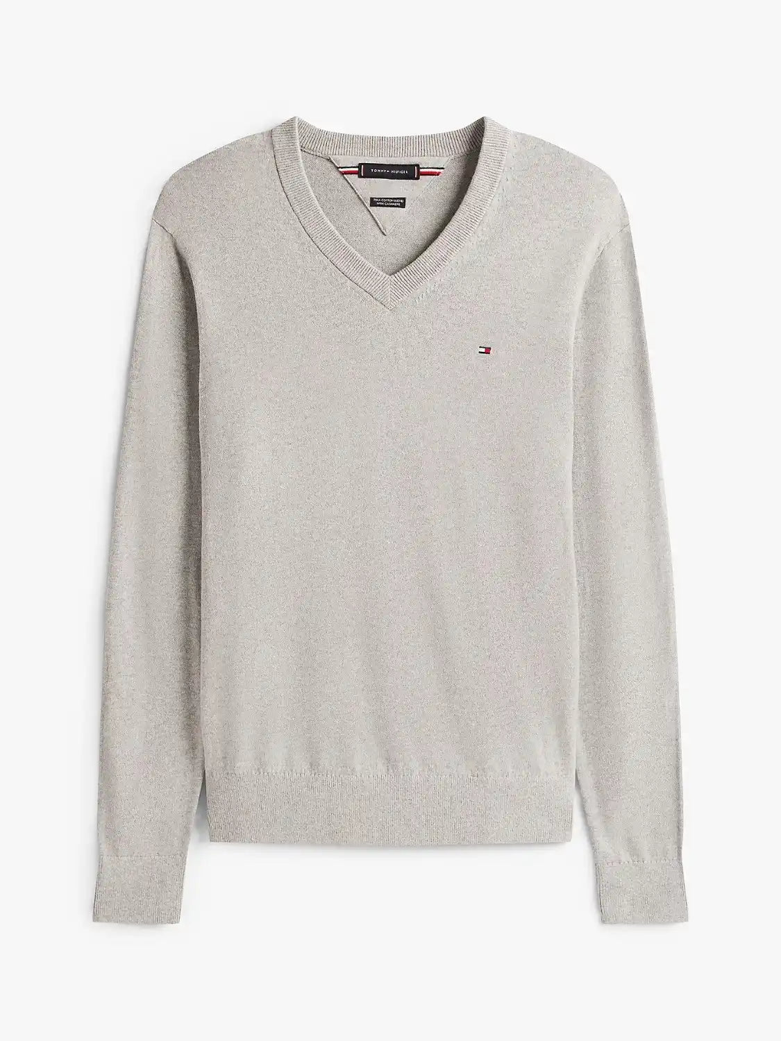 pull-tommy-hilfiger-gris-cachemire-homme-a-plat