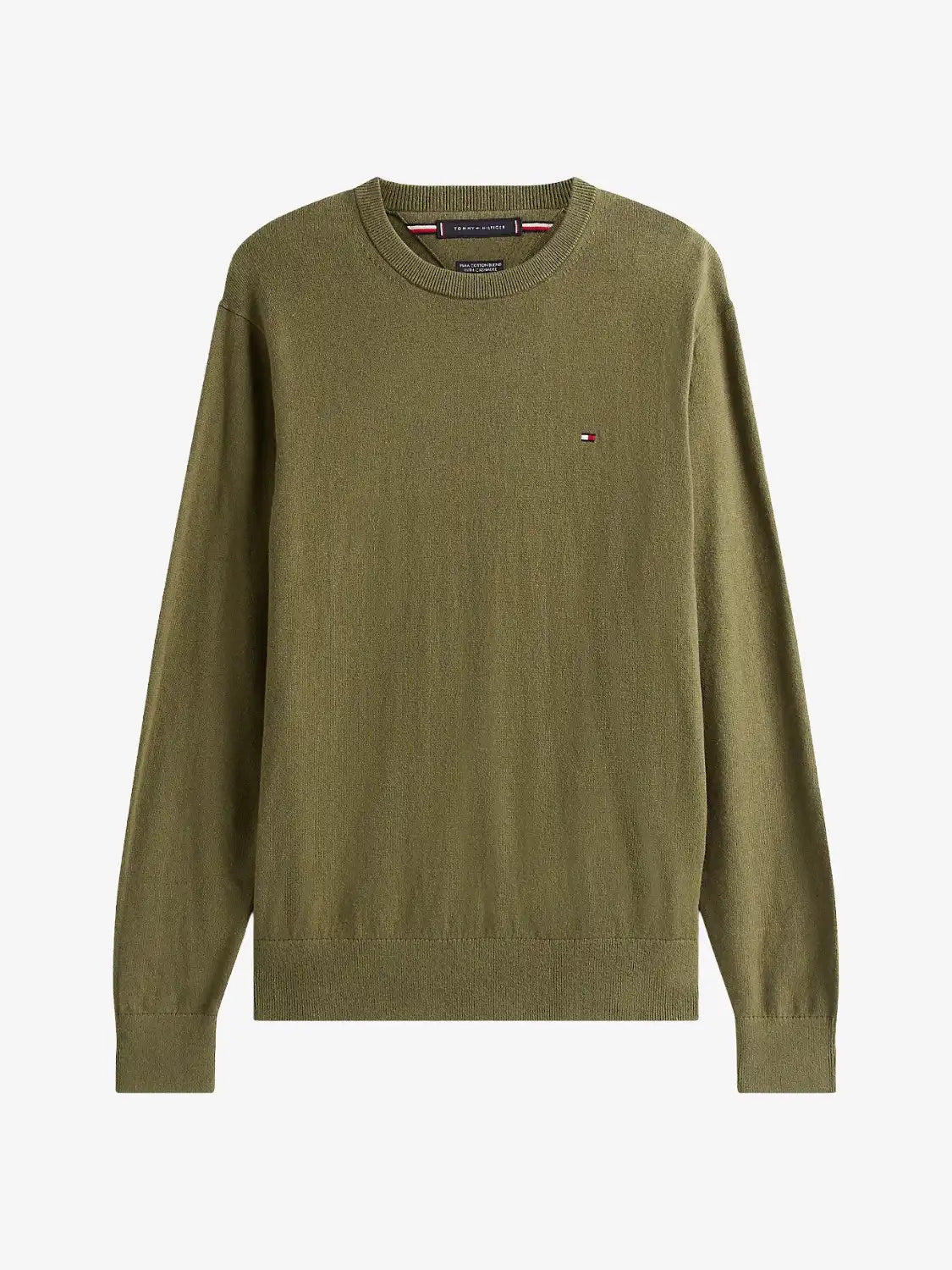 pull-tommy-hilfiger-kaki-homme-MW0MW28046MT1-a-plat