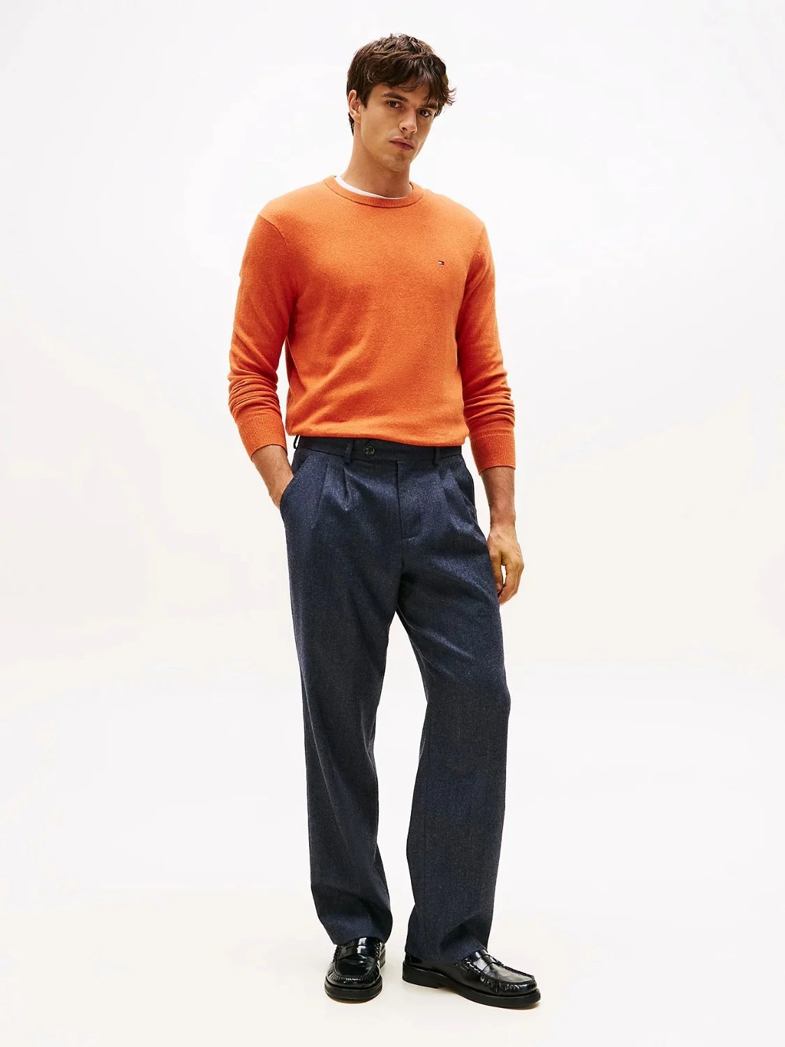 pull-tommy-hilfiger-orange-homme-cachemire-profil