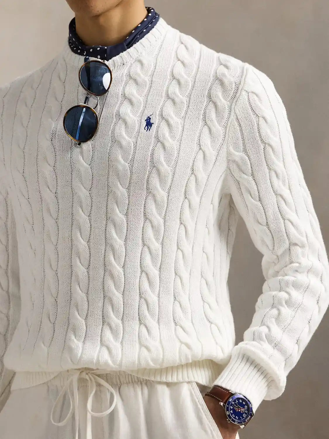 pull-torsadé-ralph-lauren-blanc-homme-zoom
