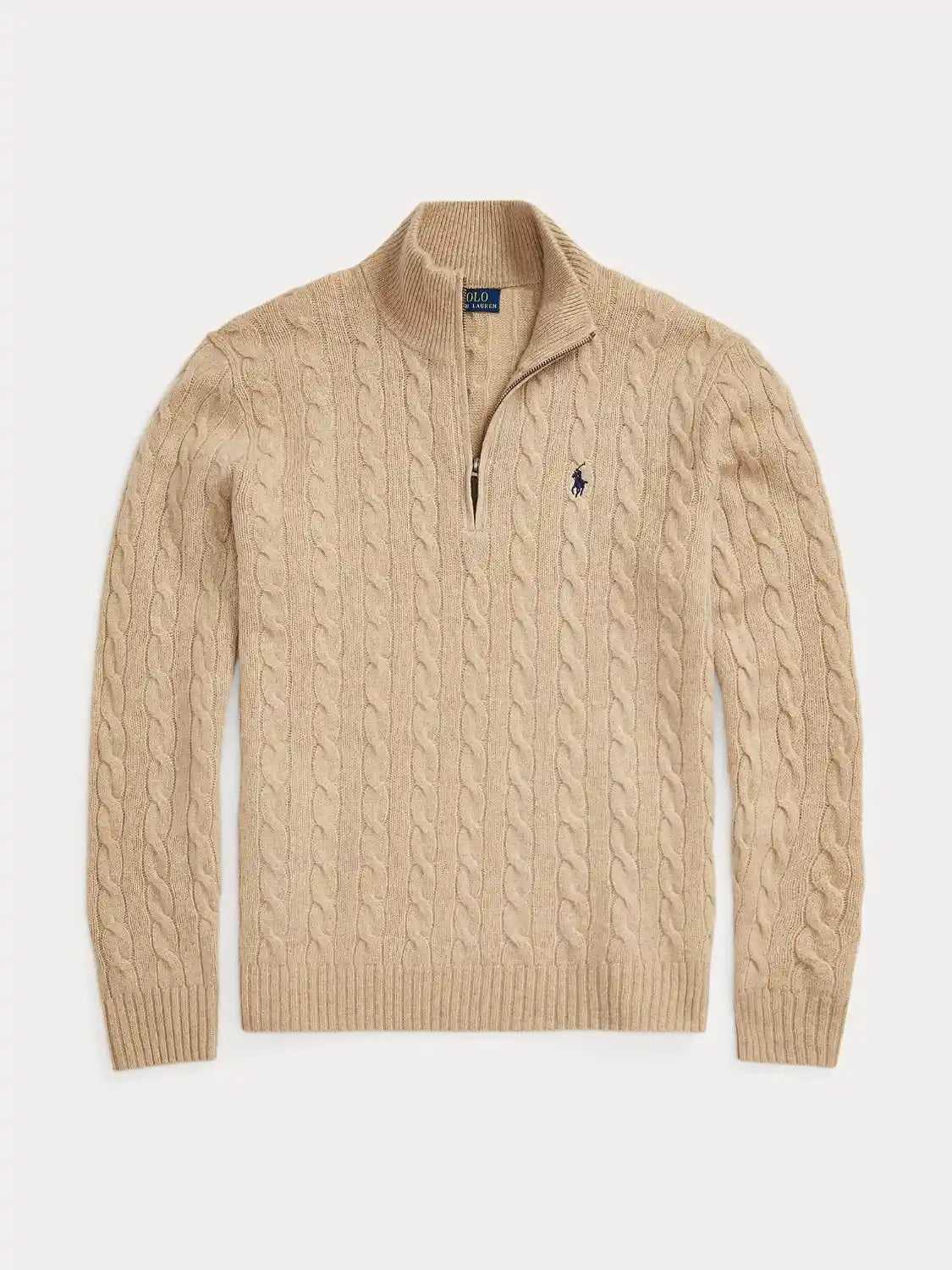pull-torsade-ralph-lauren-beiege-laine-a-plat