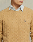 Pull torsadé Ralph Lauren beige