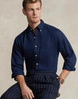 Chemise Ralph Lauren marine en lin - Georgespaul