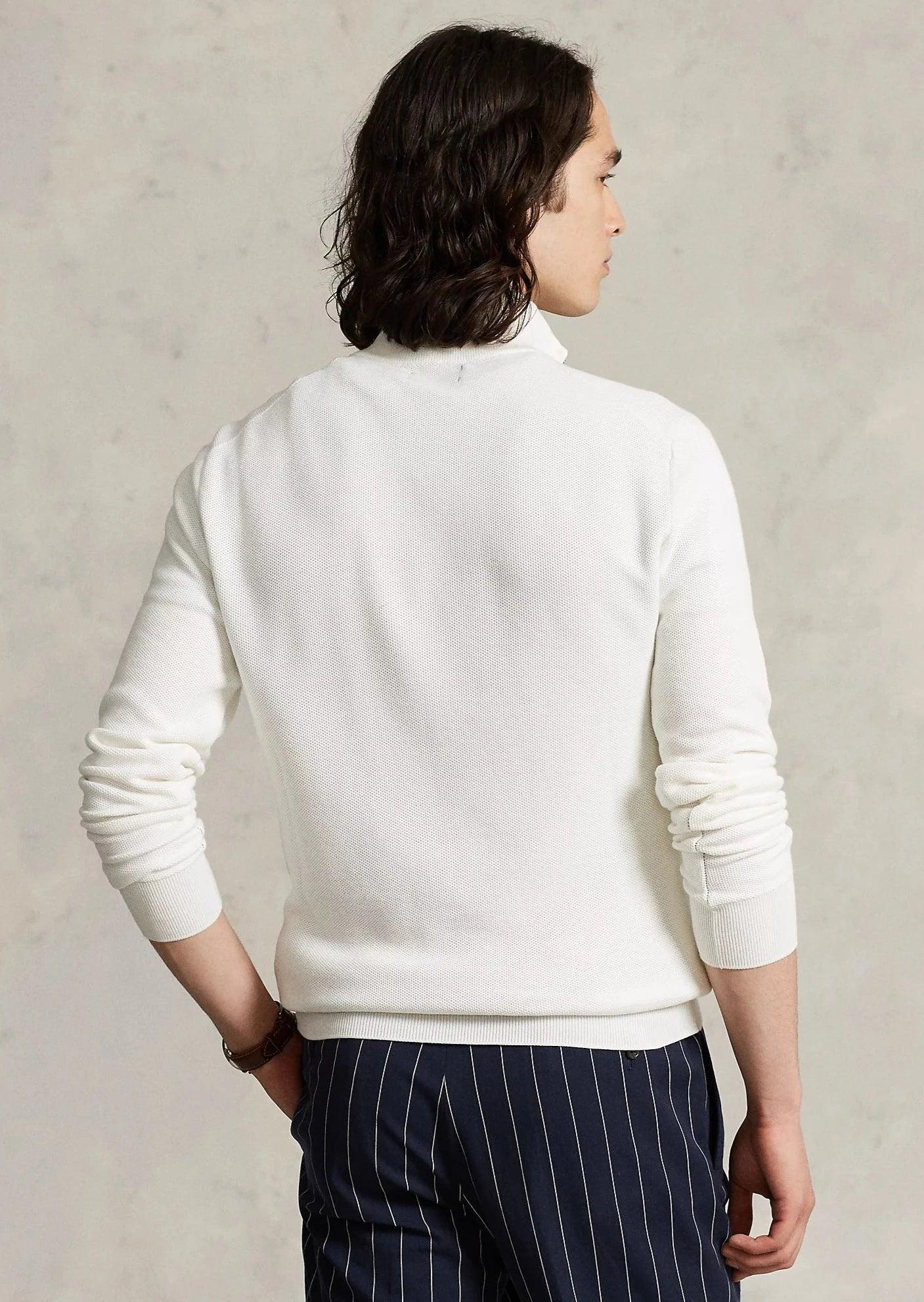 Pull demi-zip Ralph Lauren blanc - Georgespaul