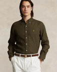 Chemise Ralph Lauren kaki en lin - Georgespaul