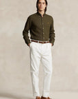 Chemise Ralph Lauren kaki en lin - Georgespaul