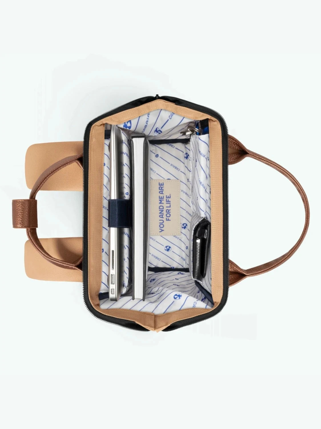 sac-a-dos-cabaia-launceston-small-marron-ouvert