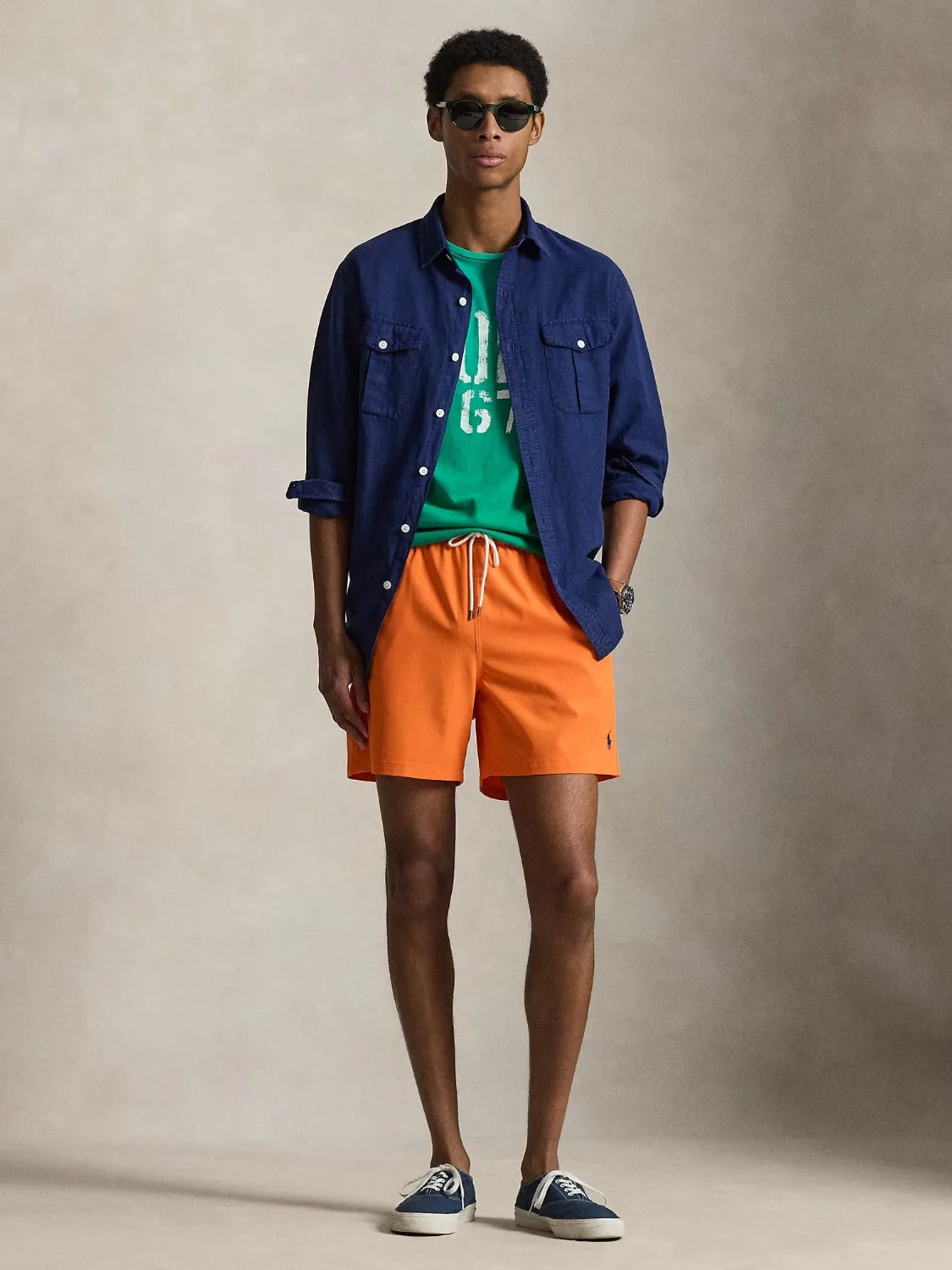 short-de-bain-ralph-lauren-orange-710957782011